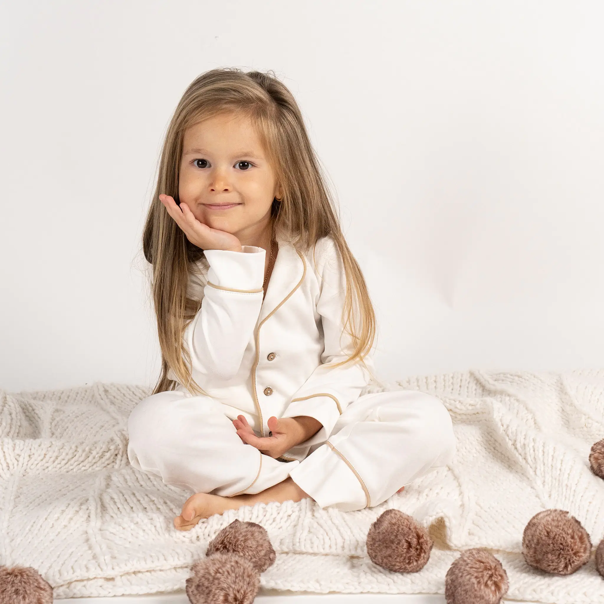 Organic Cotton Ivory Pajamas