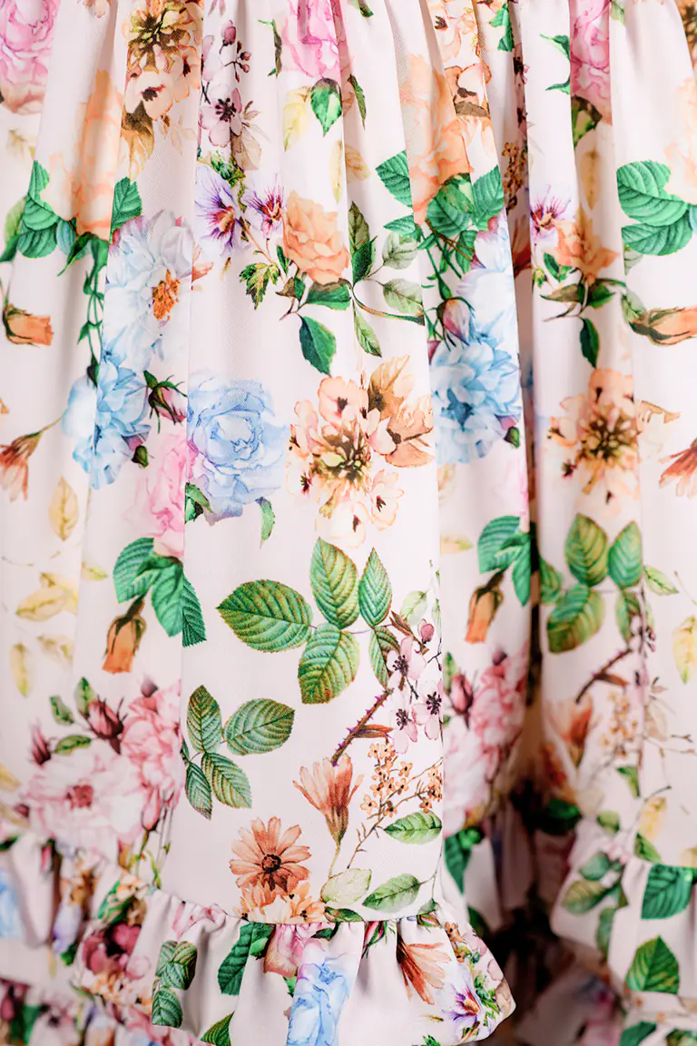 Girls Multicolor Floral Dress