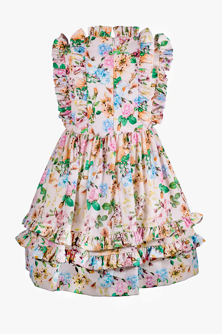 Girls Multicolor Floral Dress